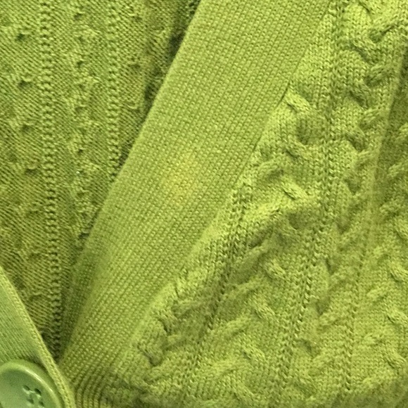 Talbots Petites Green Cardigan sweater. - Picture 3 of 4